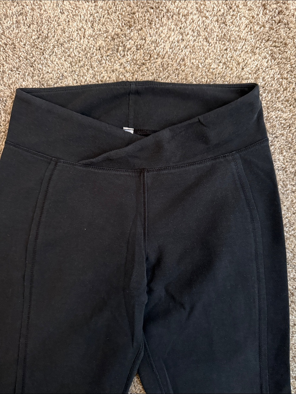 Free People FP Movement Women’s Black Stirrup Leggings with Tie Detail - Picture 2 of 4